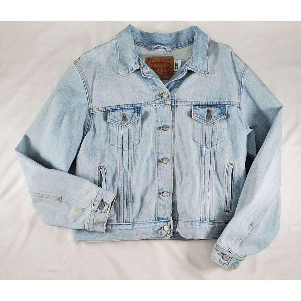 Levi's Women's 77715-4889 Vintage Red Tab Type 3 Denim Trucker Jacket Size Large